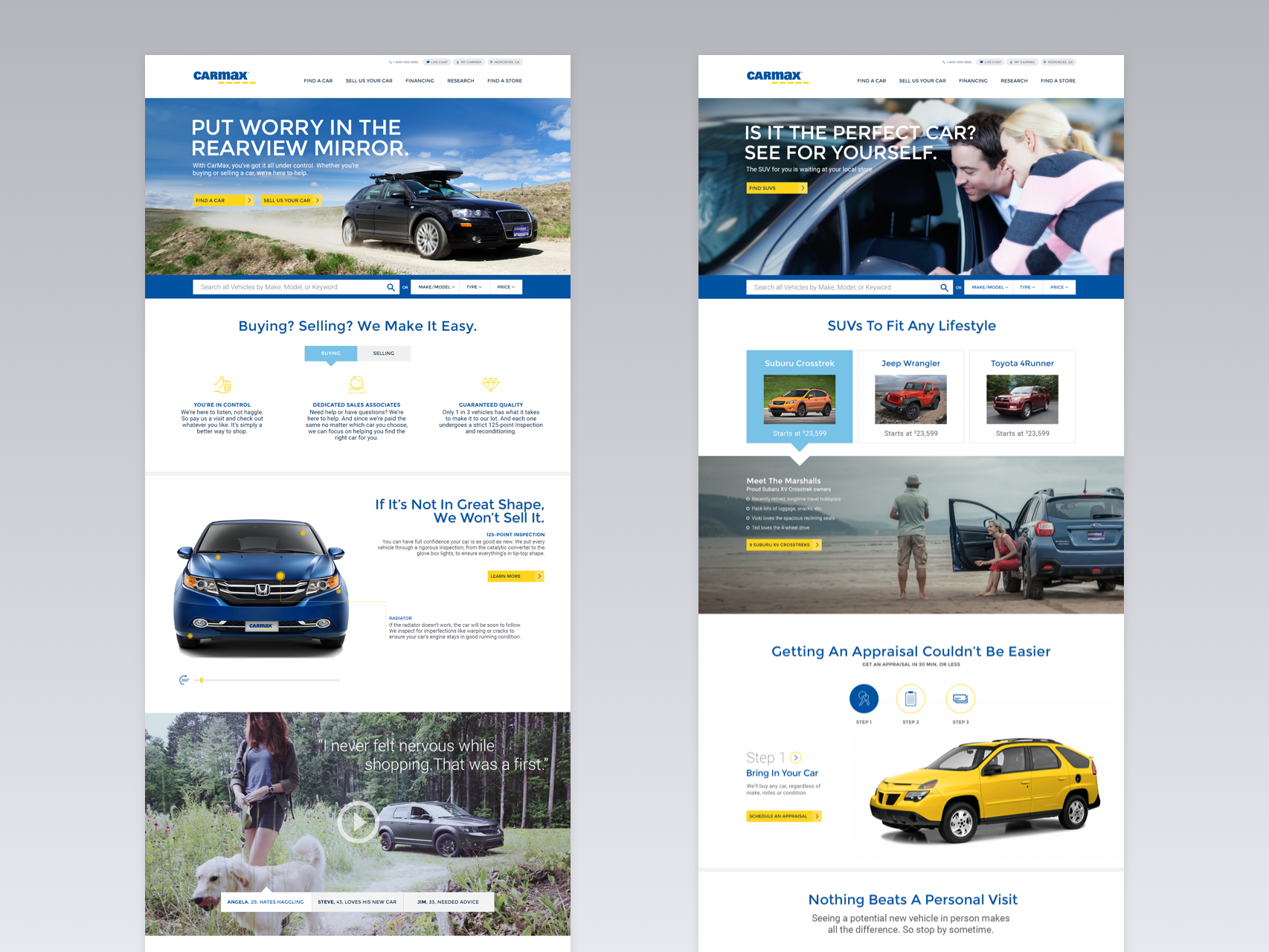 CarMax.com Home Page