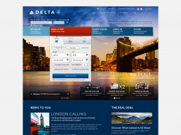 Delta.com Home page